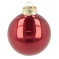 Glas-Weihnachtskugeln 6cm in Rot und Rosa, Set aus 24 Kugeln | Floristik24.ch