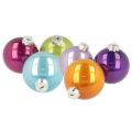 Floristik24 Weihnachtskugel-Set Glas 75 mm 14 Stück Bunt Innenbereich