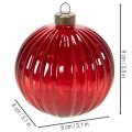 Weihnachtskugeln Glas Rot 8 cm Set à 12 Stück | Floristik24.ch