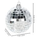 Weihnachtskugeln 7cm Spiegeloptik Silber 6er-Set | Floristik24.ch