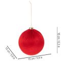 Weihnachtskugel Rot Samtoptik Ø 15cm 3er-Set | Floristik24.ch