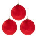 Weihnachtskugeln Samtoptik Rot