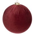 Floristik24 Weihnachtskugeln Weinrot Samtoptik 15 cm 3er-Set