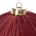 Weihnachtskugeln Weinrot Samtoptik 15 cm 3er-Set | Floristik24.ch