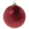 Floristik24 Weihnachtskugeln Rot Samtoptik 20 cm 3 Stück