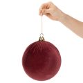 Weihnachtskugeln Rot Samtoptik 20 cm 3 Stück | Floristik24.ch
