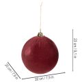 Weihnachtskugeln Rot Samtoptik 20 cm 3 Stück | Floristik24.ch