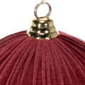 Weihnachtskugeln Rot Samt 25cm 2er-Set für Innenbereich | Floristik24.ch