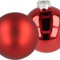 Christbaumkugel, Baumschmuck, Weihnachtskugel Rot H8,5cm Ø7,5cm Echtglas 12St | Floristik24.ch