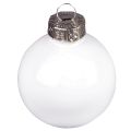 Weihnachtskugeln Glas Weiß Matt Emaille Ø4cm 24 St | Floristik24.ch