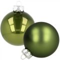 Floristik24 Weihnachtskugeln aus Glas Grün-Mix Ø6cm 24 St