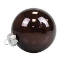 Weihnachtskugeln Glas Braun Mix Baumkugeln Glanz Ø7,5cm 12St | Floristik24.ch