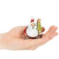 Weihnachtsmann-Figur aus Keramik mit Tannenbaum 7 cm 2er-Set | Floristik24.ch