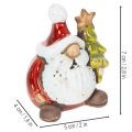 Weihnachtsmann-Figur aus Keramik mit Tannenbaum 7 cm 2er-Set | Floristik24.ch