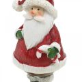 Floristik24 Deko Figur Weihnachtsmann mit Zuckerstange/Geschenk H8,5cm 4St