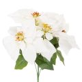 Floristik24 Künstliche Weihnachtssternblume Weiss 40 cm Kunstseide