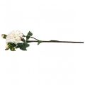 Floristik24 Weiße Rosen Kunstblumen Rose groß mit drei Knospen 57cm