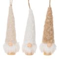 Floristik24 Deko-Wichtelfiguren aus Holz und Textil zum Aufhängen, 17 cm, 6-teiliges Set in Beige, Weiss und Hellbraun