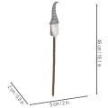 Wichtel Dekofigur auf Holzstab 46cm 6er-Set Grau Rot | Floristik24.ch
