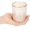 Windlichtglas mit Blumenmotiv Ø8cm H9cm im 2er-Set | Floristik24.ch