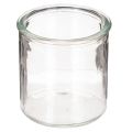 Floristik24 Glaswindlicht rund klares Glas Teelichthalter 8 cm 3er-Set