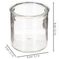 Glaswindlicht rund klares Glas Teelichthalter 8 cm 3er-Set | Floristik24.ch