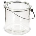 Windlicht aus klarem Glas mit