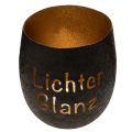 Windlicht aus Metall Schwarz