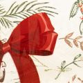 Windlicht Glas mit roter Schleife und Winterzweigen 15 cm | Floristik24.ch
