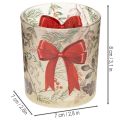 Windlichter Glas mit Weihnachtszweigen und roter Schleife 8 cm 2er-Set | Floristik24.ch