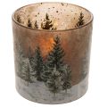 Teelichthalter Glas mit