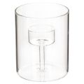 Floristik24 Glas Windlicht mit erhöhtem Teelichthalter 11 cm Transparent