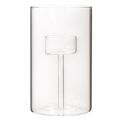 Kerzenglas Windlicht mit Einsatz für Stumpenkerzen 15 cm Transparent 2 Stück | Floristik24.ch