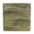 Floristik24 Blumentopf quadratisch 18x18cm Beton Kasten Holz Look