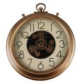 Floristik24 Wanddeko Wanduhr Zahnrad Uhr Bronze Creme Retro Ø54cm
