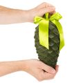 Künstliche Zapfen-Anhänger mit Geschenkband und Schleife 23cm Grün 3er Set | Floristik24.ch