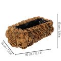 Rechteckiger Pflanzkasten aus Tannenzapfen 40 cm naturbraun | Floristik24.ch