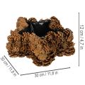 Tannenzapfen-Pflanztopf Stern 30 cm naturbraun für saisonale Dekoration | Floristik24.ch
