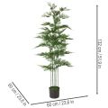 Künstlicher Bambusbaum Grün 132 cm mit Schwarzem Topf | Floristik24.ch