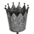 Floristik24 Dekokrone aus Metall in Antik-Optik, 95cm, für Blumenbeet und Pflanztopf