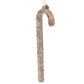 Floristik24 Zuckerstangen-Ornament aus Glas, 22 cm, Bronze und Weiss, Weihnachtsdekoration
