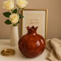 Granatapfel Deko Vase Keramik Rot Braun Ø10,5cm H12cm | Floristik24.ch