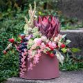 Artischocke künstlich Große Kunstblume Dry Look Lila 76cm | Floristik24.ch