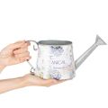 Deko Giesskanne Metall Hortensien Blumen Motiv 30x11x14,5cm für Innenbereich | Floristik24.ch