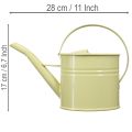 Deko Giesskanne Metall Grün-Gelb Klein 28x13x17cm 1,25l für Innen- und Aussendekoration | Floristik24.ch