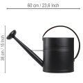 Dekorative Giesskanne Metall Schwarz Braun 60x19x38cm für Innen und Aussen | Floristik24.ch