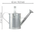 Deko Giesskanne Metall Silber 42x15,5x27 cm Retro Design Balkondeko Blumentopf | Floristik24.ch