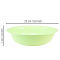 Dekoschale Metall Ø25cm Limettengrün Emaille-Optik | Floristik24.ch