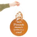 Schild aus Metall mit Spruch und Vogelmotiv – Rostoptik, 30×40 cm, für Innen- und Aussenbereich | Floristik24.ch