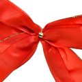 Dekoschleife Rote Schleife mit goldenem Rand – Elegante Weihnachtsdeko 4cm breit 15×21cm 10St | Floristik24.ch